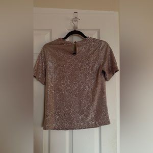 Shimmery rose gold top
